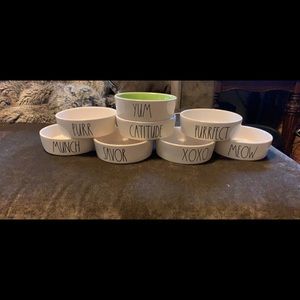 Rae Dunn cat food bowls